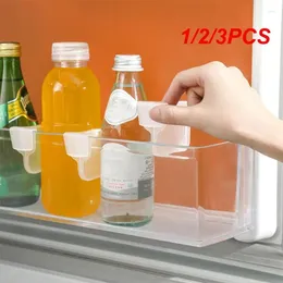 Przechowywanie kuchni 1/2/3pcs lodówka lodówka Wyświetlana plastikowa rozdzielacz butelka butelka na półkę dla organizatora