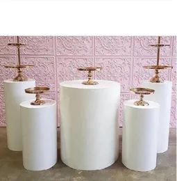 Rund cylinder Pedestal Display Art Decor Cake Rack sockel Pillars för DIY Bröllopsdekorationer Holiday 2103102910817