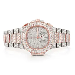 New Product Top Quality On Factory Price DEF Lab Grown Diamond Iced Out Watch