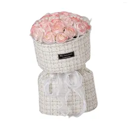 Свадебные цветы Элегантный искусственный розовый букет День Святого Валентина Декор для юбилейного хорошего мастерства Жизненный реалистичный внешний вид