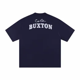 2024 Cole Buxton 디자이너 남성 T 셔츠 프린트 남성 티와 짧은 여자 느슨한 실크 셔츠 티 남자 Tshirt Fashion Top