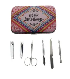 Hela 6PCSSet Professional French Women Girl Travel Home Nail Care Pedicure Gift Tool Product Manicure Set Kit5477472