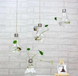 Suspended lamp bulb vase fleshy plant glass vase European style water culture bottle antique decoration wedding decoration6352253