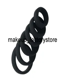 Massagem 6 tamanhos Silicone Cock Ring Penis Melhorar ereção ejaculação Earda Toys sexuais para homens Donuts de bola de cockring Shop9071133