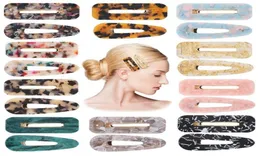 Clipes de cabelo de resina acrílica Conjunto de moda Alligator geométrico Barrettes Padrão de leopardo Acessórios para cabelo vintage Hairpins para Women8072928