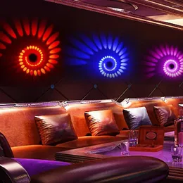 Wandlampe genießen bunte Lichter mit ferngesteuerter RGB -Spiralloch LED - ideal für Party Bar KTV Home Dekoration