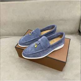 Deri Erkek Elbise Ayakkabı Tasarımcısı Loro Moccasin Business Shoe Lüks Kilit Yürüyüş Partisi Flats Kadın Ayakkabı Chaussure Schuhe Boyutu 35-45