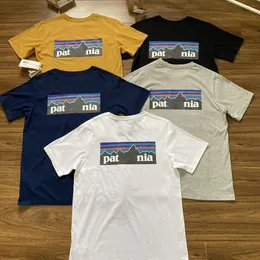 Tasarımcı Erkekler T-Shirt Mektubu Logo Dağ Baskı Yaz Erkekler ve Kadınlar Günlük Gevşek Yuvarlak Boyun Kısa Kol Y2K Gömlek