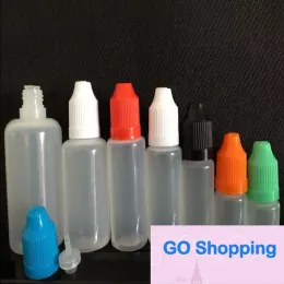 Quality Dropper Bottles 3ml 5ml 10ml 15ml 20ml 30ml 50ml 60ml Plastic Bottle with Childproof Cap and Thin Tips Empty Bottle For Ecea