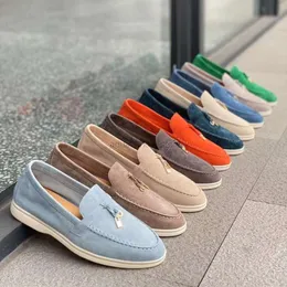 LP Mens Women Loro Walk Shoes Shoide Sneakers Dress Shoe Suede Leather Nubuck Designer Flats Leisure Carge Chaussure Schuhe Scarpe