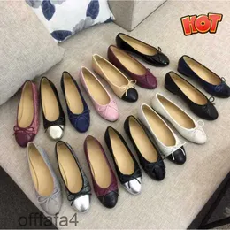 Парижские роскошные дизайнерские туфли каналы Black Ballet Flats Shoes Women Brands