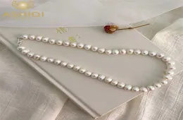 ASHIQI NATTURA NATURALE NATTURA ALLA PARLA ALLA PERLA 925 Gioielli con bottone in argento sterling per donne Regalo per la personalità della moda 2201191616293