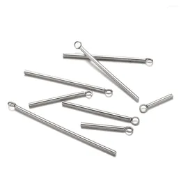 Charms 20pcs Edelstahl zylindrischer Stick Einzelheizt