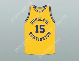 CUSTOM NAY Name Youth/Kids HAL GREER 15 FREDERICK DOUGLASS JUNIOR AND SENIOR HIGH SCHOOL TIGERS YELLOW GOLD BASKETBALL JERSEY 1 TOP Stitched S-6XL