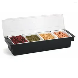 Förvaringsflaskor Portable Ball Box For Party Foods Restaurang Leveranser Kryddor Fruit Veggie Satsment Caddy med lock Bartending