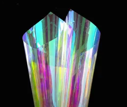 90 x 300 cm Janela Decorativa Mudança de cor Iridescente Efeito do arco -íris Adesivo de janela T1911127597362