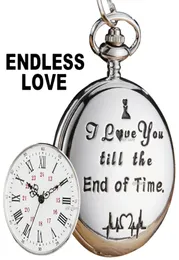 Endless Love Quartz Pocket Watch till alla jag älskar dig för årsdagen Födelsedag Christmas Day Gift Kids Present Fob Necklace 6450998