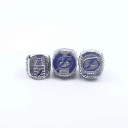 Anéis de banda 2004 2020 2021 NHL Tampa Bay Lightning Champion Ring Set 3 Rings Hockey 2NTN