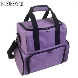 Kosmetiktaschen Frauen Make -up Organizer Bag Nylon Gehäuse mit 2 inneren abnehmbaren Beuteln abnehmbare Trenner Mädchen reisen