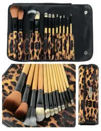 12pcs Profesyonel Kozmetik Makyaj Fırçaları Set Kaş Pencil Leopar Çantası Kit De Pincel Maquiagem Makyaj Pinceis Maquillaje D181058685