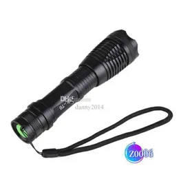 懐中電灯屋外の強い戦術懐中電灯トーチBLE XML T6 LED TORCHES FOR HIKING HIKING CAMPING FLALLIGHT 2000 LUMEN ALUMEN ALUMEY LAMP LIGHTS SXWK