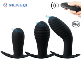 Wireless USB Caricano Anal Men Gay Butt Plug Prostate Massager Vibrator Remote Control Toys per adulti per coppia Y1907142267500