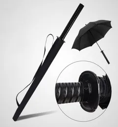 المظلات اليابانية Samurai Swords المظلة Sunny Rainny Longhandle شبه التلقائي 16 ضلوع Black9470249
