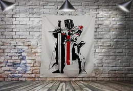 Bandiera bandiera Templar Masonic Knight Polyester 144 96 cm appendi sul muro 4 antigelli da bandiera personalizzata Decorazione interna3020847