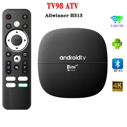 TV98 ATV SMART TV BOX ANDROID 13.0 ALLWINNER H313 QUAD CORE 2.4G /5G DUAL WIFI BT 4K HDメディアプレーヤー8G 128G 16G 256Gセットトップボックス