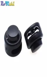 100pcslot Plastikkabelverriegelungsstopper Schwarz für Paracord Size11mm12mm4676760