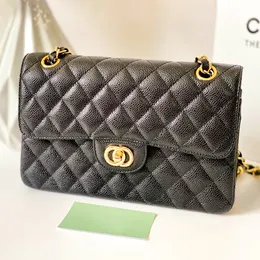 Klassisk Flap Luxurys Designer Kvinnor Mens Caviar Bag CC Top Quality Handväska Läder quiltad mini axelväska Koppling kuvert satchel tote kedja till och med korsbodi väskor