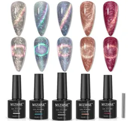 Nagellack mizhse 5st kattmagnetgel nagellack 10 ml tråd skal glitter pärla gel semitransparent uvled gel lack hybri4743535