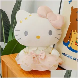 Stuffed Plush Animals Valentines Day 2024 New Cute Cartoon Cat P Doll Soft Fill Pillow Accompanying Birthday Gift Factory Wholesale In Dhqma