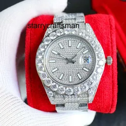 Bewegung Watch VVS handgefertigt Diamond Watch Mens Automatic Mechanical 2824 Bewegung 42mm Saphir Lady Wristwatch Montre de Luxe