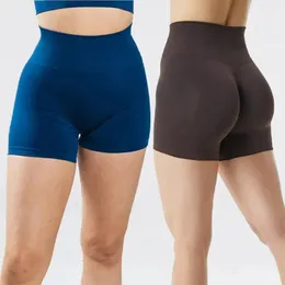 2PCS Alphalete Wysokie talia Wzmocnienie bezproblemowe szorty Kobiety Scrunch Butt Yoga Push Up Gym Athletic Booty trening krótki 240422