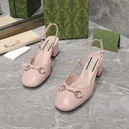 G neue Lady High Heeled Schuhe Mesh hohlen Sandalen vielseitiger Diamond Square Head Französisch Frauen Stickerei G Schuhe