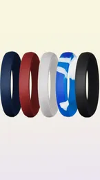 Silikonowa obrączka dla mężczyzn 10 paczek niedrogie silikonowe gumowe oprawy ślubne trwałe wygodne pierścienie przeciwbakteryjne 9013269