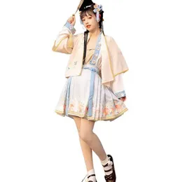 Ubrania etniczne wiosna i letnia nowa dynastia piosenki Hanfu Women Adult Costume Han Elements Super Fairy Heavy Industry Hafdery Half B