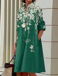 S-5XL Европейская и американская версия модного платья с рубашкой с длинными рукавами изящные лакомские женщины осень и зимняя одежда 240415