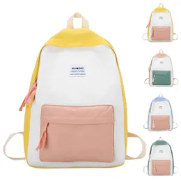 Borse scolastiche da donna da viaggio per il tempo libero per le spalle da viaggio uomo e donna per adulti colorblock tela zaino con zipper bolsas para mujeres