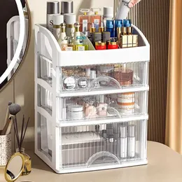 Organizator kosmetyczny 2-3 warstwowa szuflada szuflady biżuteria Perfume Makeup Makeup Organizer Organizator domu Dom Desktop Cosmetics Box Q240429