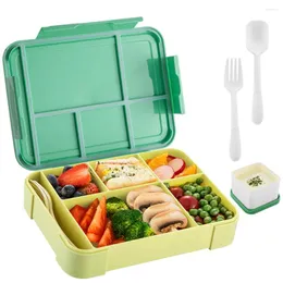 Dinnerware 1PC Six Grid Format Lunch Box 1330ML For Students Sealed Leak Proof And Easy To Clean Bento Boxes Microwavable Heating