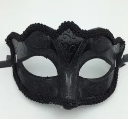 Schwarze Venedigmasken Maskerade Party Maske Weihnachtsgeschenk Mardi Gras Man Kostüm sexy Spitze Fransen Gilter Frau Tanzmaske G5634751648