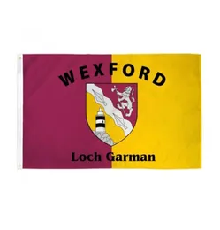 Wexford 아일랜드 카운티 배너 3x5 ft 90x150cm State Flag Festival 파티 파티 선물 100d 폴리 에스테르 실내 실외 인쇄 판매 3669747