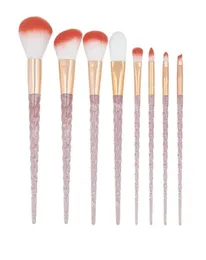 8pcsset Crystal Makeup Benkes Sets Set Powder Fondazione Kit Blush Blush Kit Professional Mescolare Brush Busine di bellezza Tool6049560