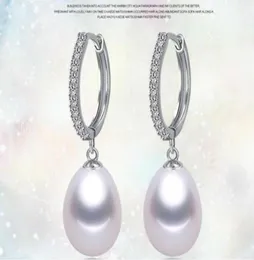 1 Pair 910mm Natural Freshwater Pearl Earrings Drop Pearl Earrings 925 Silver Earrings8297073