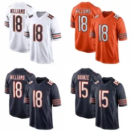 Ny ankomst 2024 Nytt utkast till första omgången Pick Player Game Jersey Football Jerseys 18 Caleb Williams 15 Rome Odunze Jersey Men's Women's Youth Game Custom S-6XL