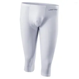 Underpants Mens Silk In biancheria intima Breta boxer a gamba lunga Trunk Shorts Shorts Bulge Bulge Case senza cucitura Hip senza cucitura