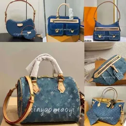 أكياس الكتف 2024 أكياس رسول زرقاء للرجال النسائي Hasp رسالة Crossbody Cowboy Counter Bag Bags Handbags محافظ قابلة للإزالة