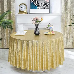 Tabela de mesa estilo nórdico Tonela redonda de toalha de mesa de glitter cor sólida para festa de casamento de aniversário casa DIY decorações de banquetes